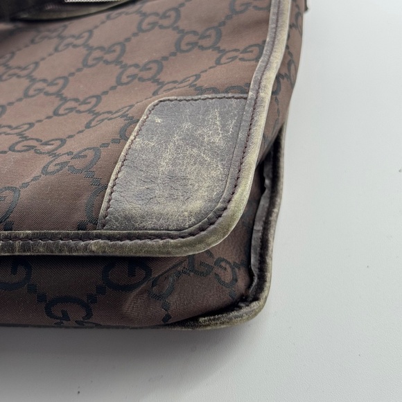 Vintage Gucci Shoulder Bag Brown GG Monogram Canvas - Picture 5 of 15
